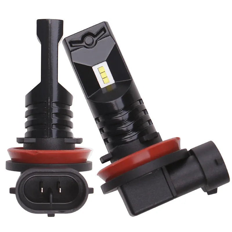 H11 H8 CSP 80W high power LED car front fog lamp with aviation aluminium body and six LED chips.