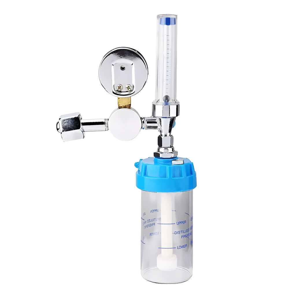 Blue oxygen pressure reducer with 0.25 MPa outlet for cylinder use