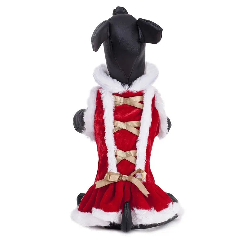 Red polyester pet clothes for Teddy and Bichon, transformation style, unisex, sizes XS to L