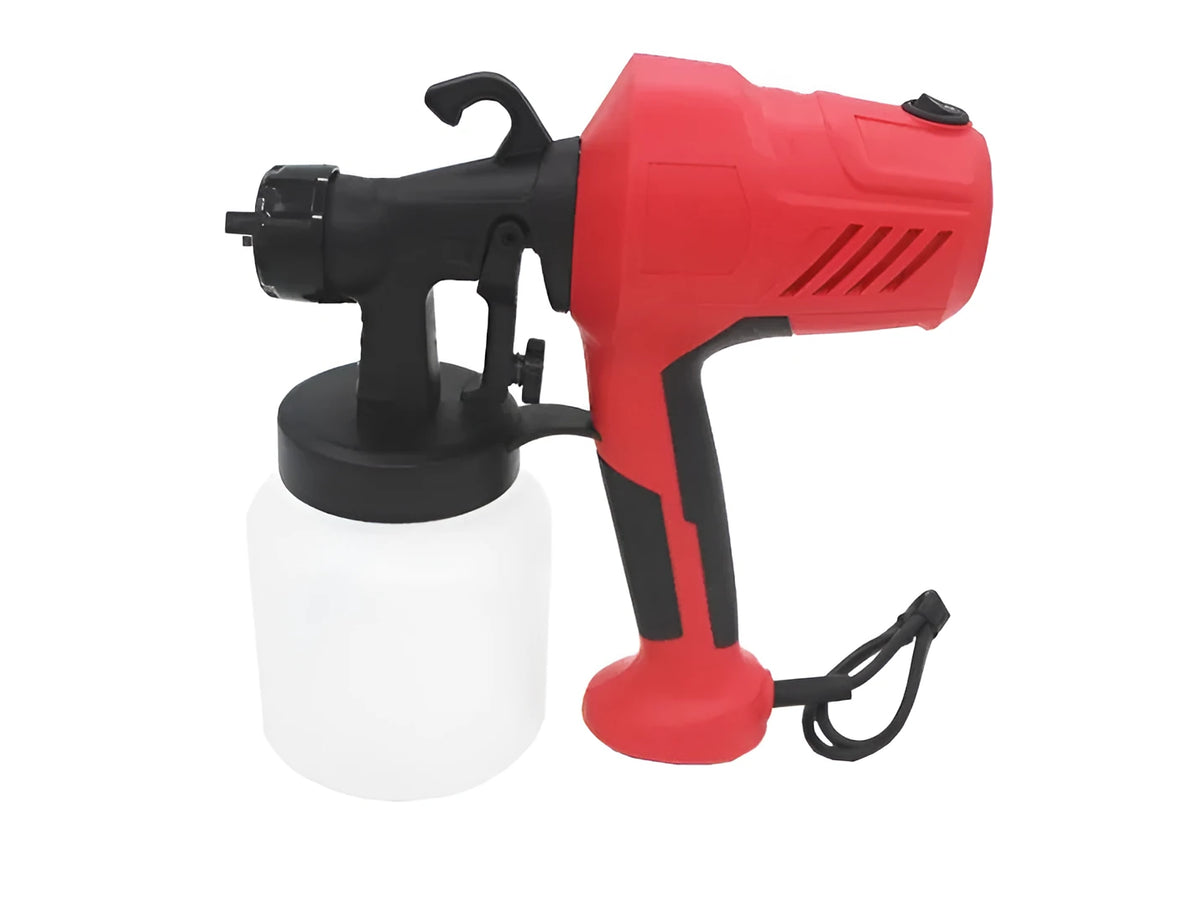 High pressure electric spray gun with plastic pot, 220V AC, for textile cleaning and decontamination, 28cm x 28cm x 12.5cm