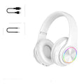 Folding cell phone headset with 40mm drivers in black, blue, or white Bluetooth versions