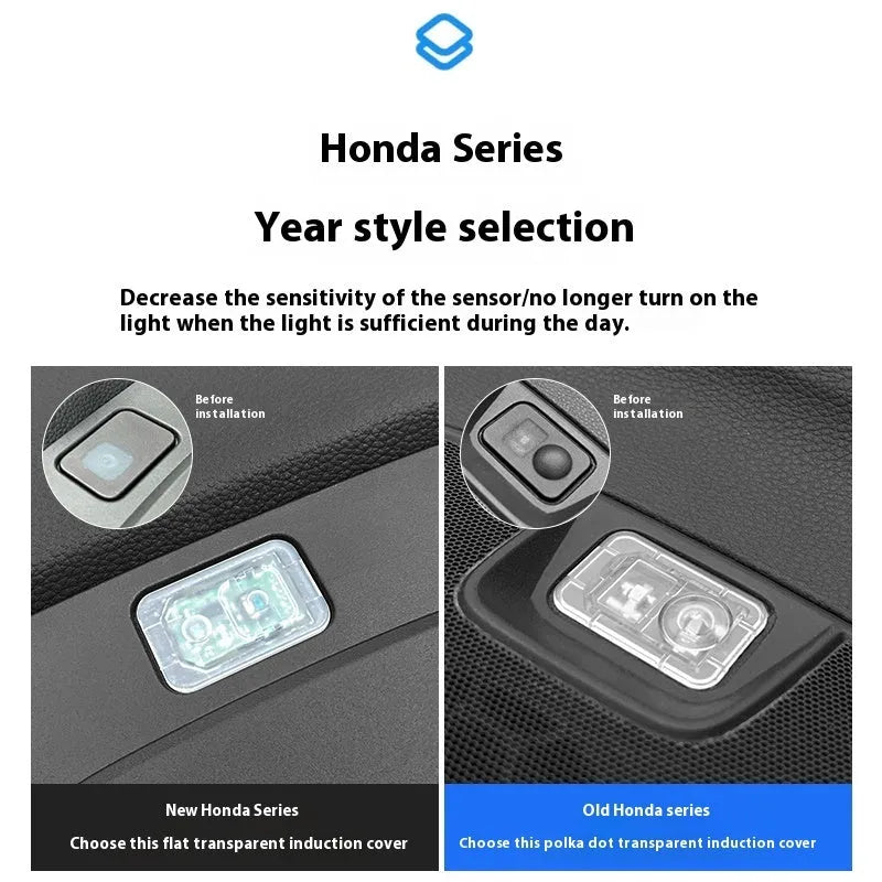 Transparent plastic polka dot Honda headlight sensor cover for automatic photosensitive hood cap replacement