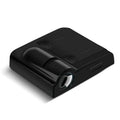 Black or beige ABS plastic car decorative projection lamp for dashboard, showing compact size.