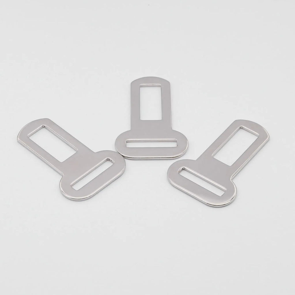 26mm silvery metal pet safety buckle for leash and car restraint connections