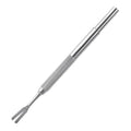 Silver stainless steel tick removal tool with fine precision tips for pets