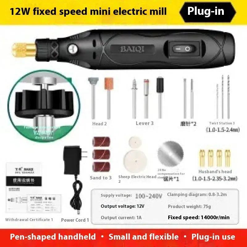 Small handheld electric polishing machine right angle grinder 12W for weld seam grinding