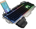 Silver gray wired mechanical gaming keyboard with metal wire frame and mixed light effects on a desktop