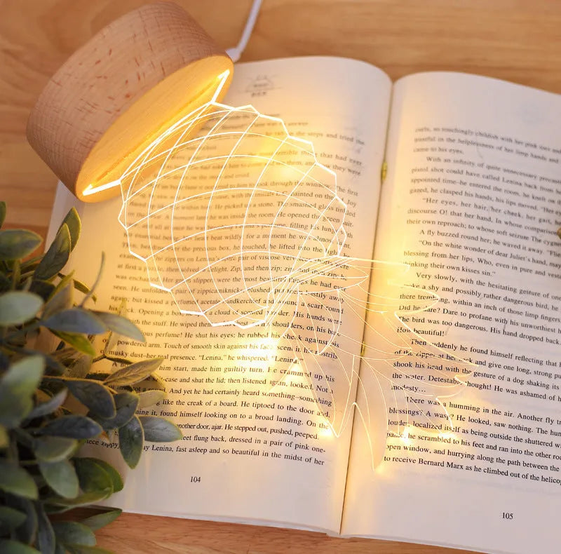 Cartoon pineapple-shaped wooden and acrylic night light with a dimmer switch.