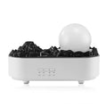 White volcano USB humidifier with ultrasonic mist, single fog export and mechanical control