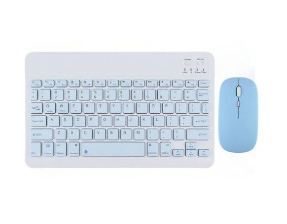 Bluetooth tablet keyboard in white with compact portable design for girls