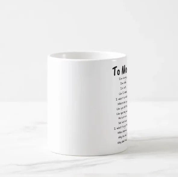 Ceramic mug 350ml with single sided funny pattern for mothers