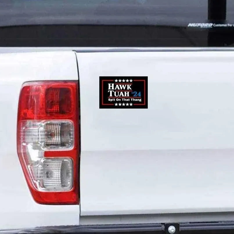 Spoof car funny election sticker set in black and white, 20x13cm coated paper modern simplicity geometric design