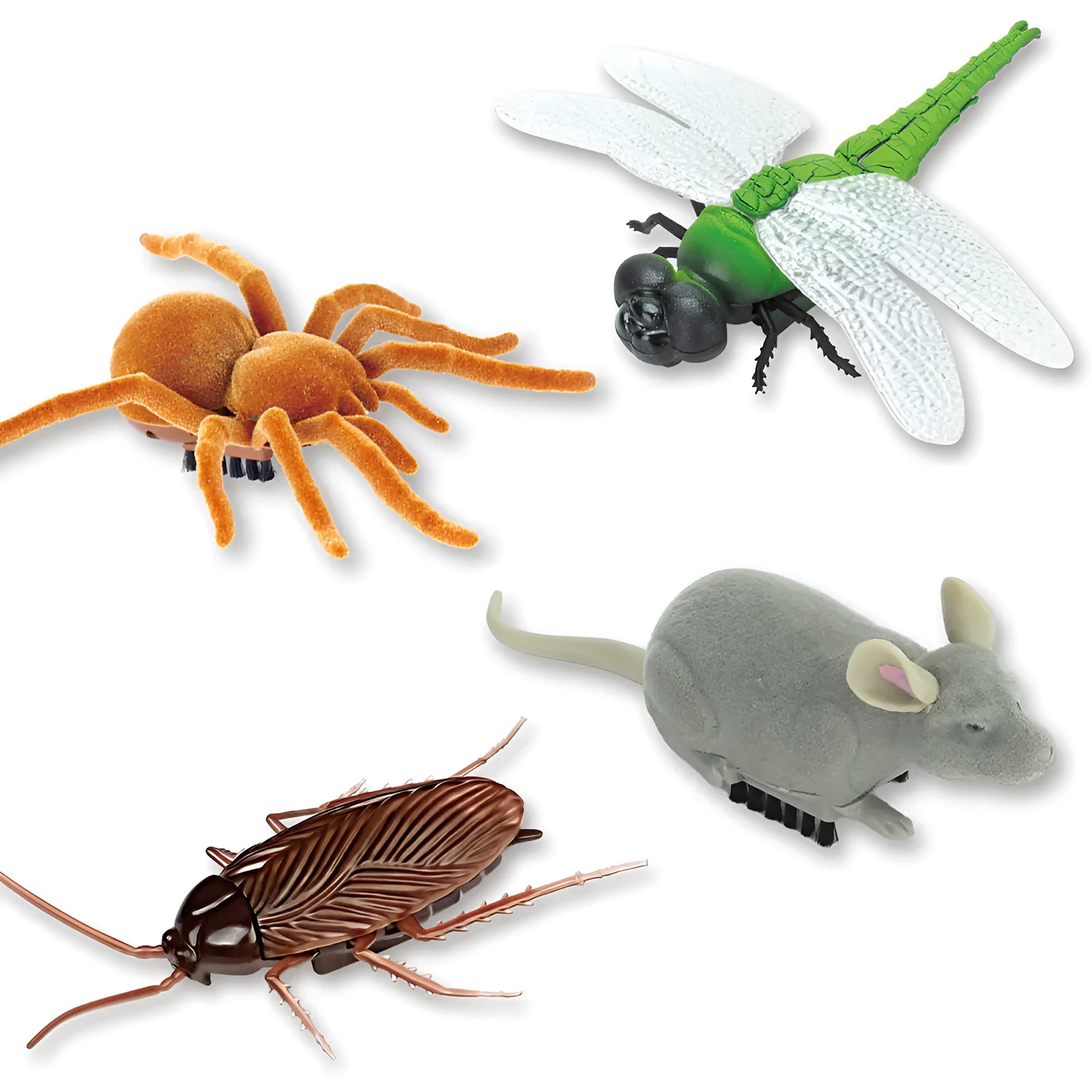 Electric vibration brush walking trick simulation pet toy in insect and rodent designs