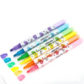 Six double-headed watercolour highlighters in pink, orange, yellow, green, blue, and purple colours