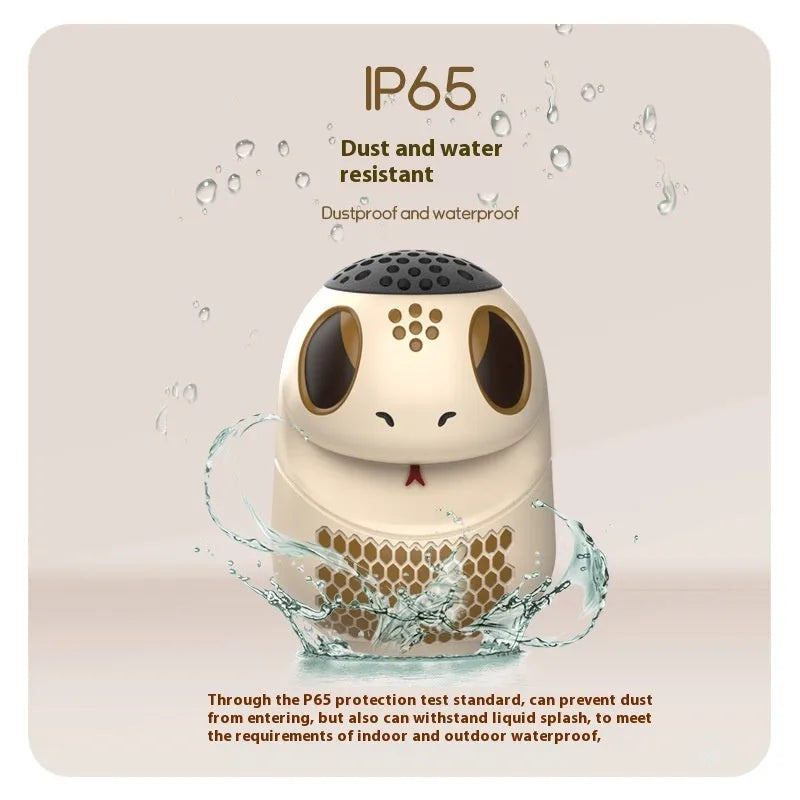 White portable Bluetooth speaker with USB port and functional buttons on a solid background