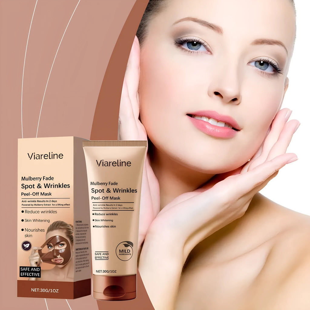 Single sachet of a 30g wrinkle care facial mask containing collagen and hyaluronic acid.