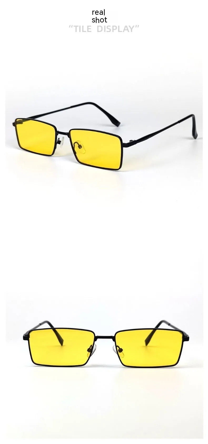 Night super clear yellow film sunglasses for men, simple style for driving and fishing
