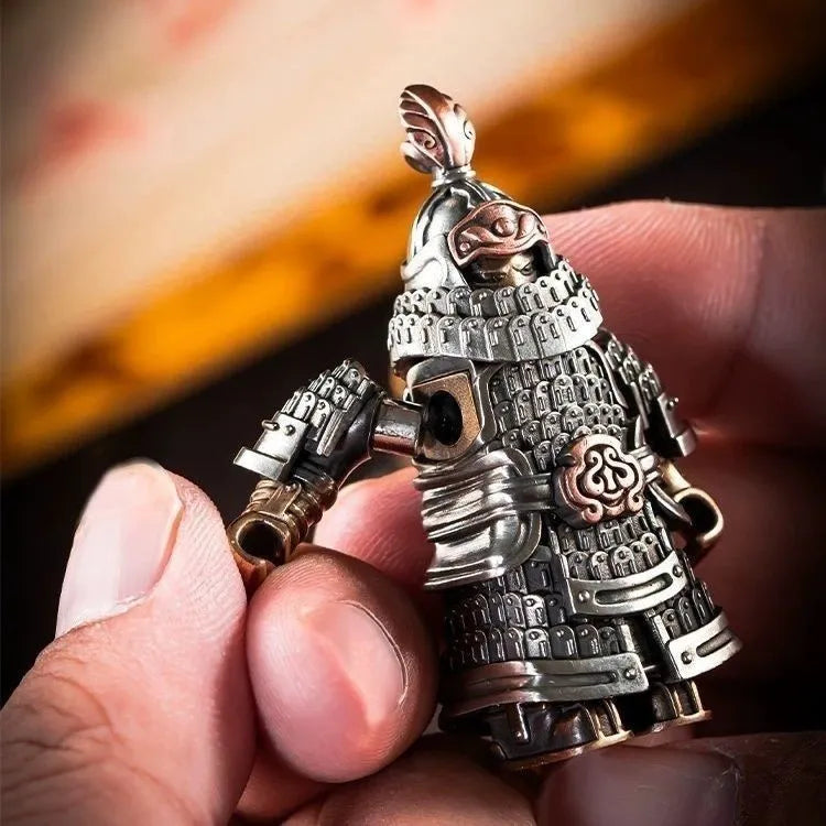 Brass hand piece metal table decoration with copper old finish, national style robot model ornament