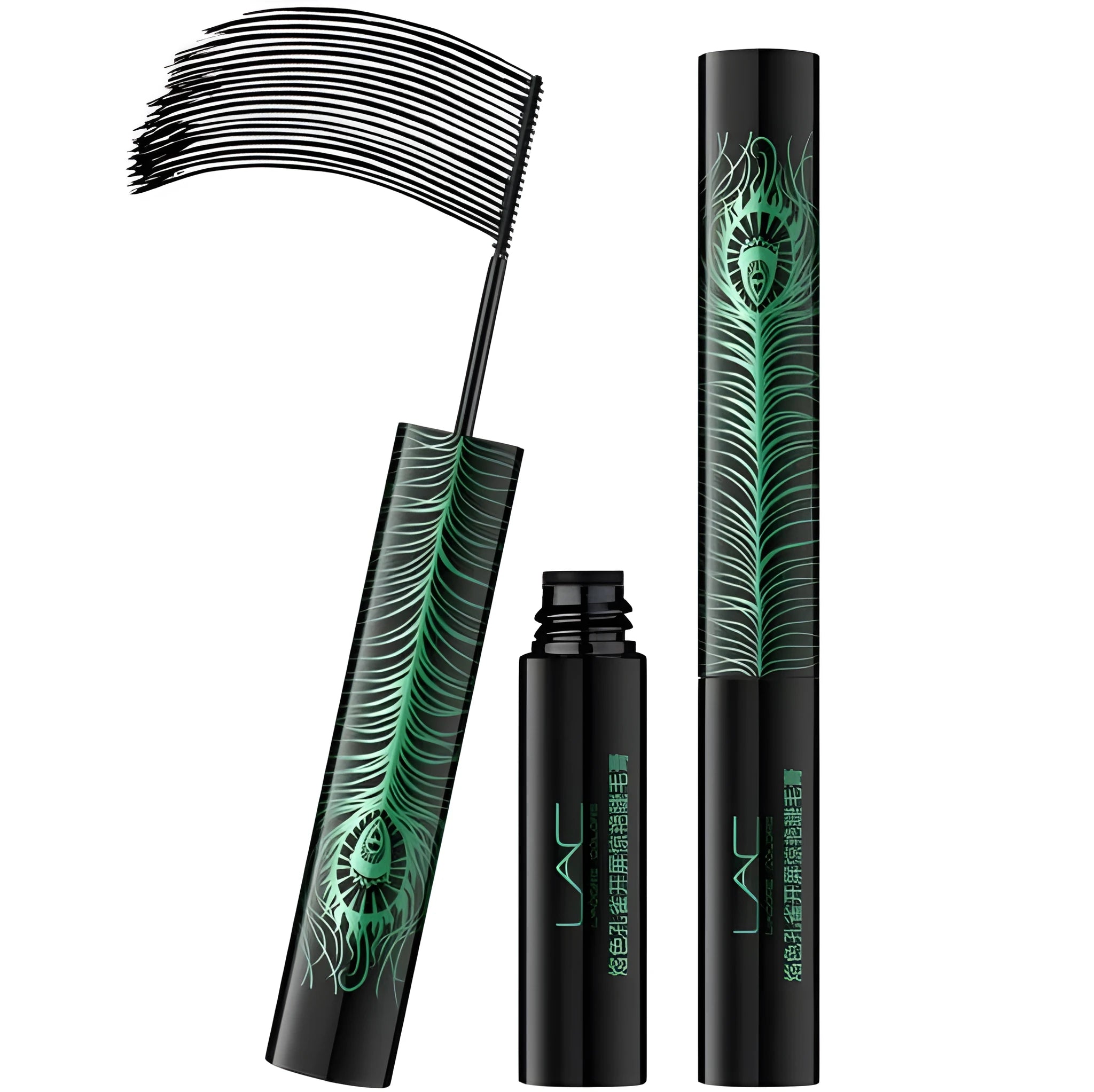 Waterproof mascara in natural black shade for curling and lengthening lashes with professional hold