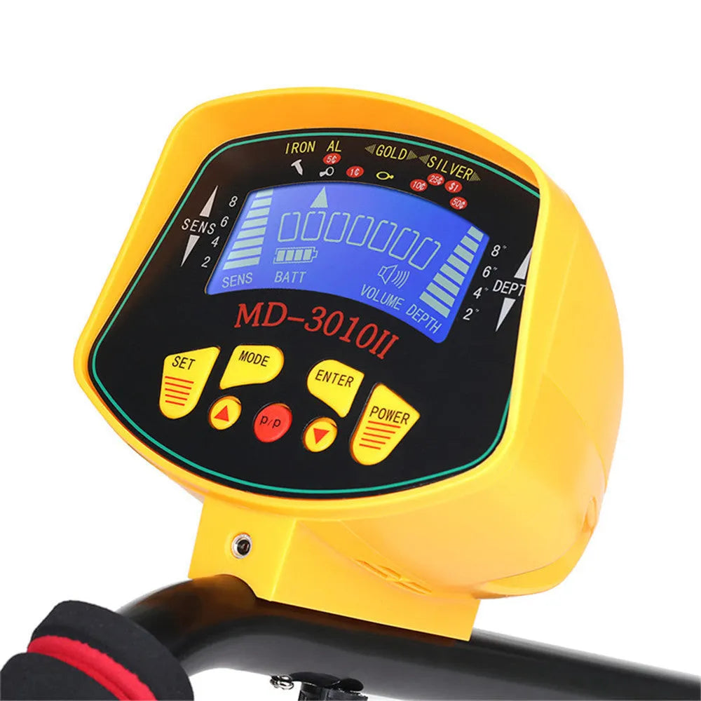 MD3010II underground metal detector with coil and control box on ground