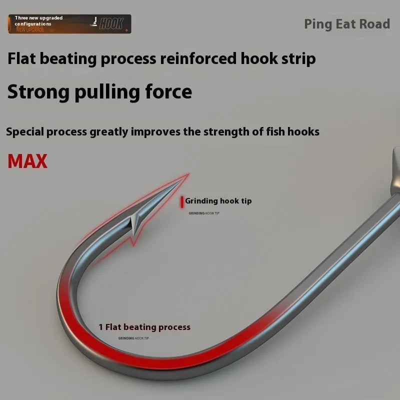 Set of 50 primary colour 7G lead-headed fishing jig hooks with enhanced strength steel construction.