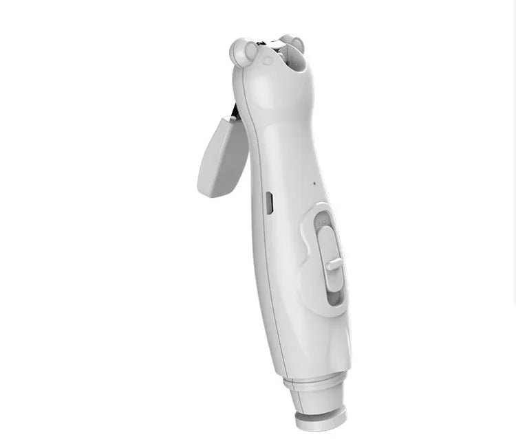 Electric baby nail clippers file trimmer with 6 grinding heads, white and green colour options, ABS shell