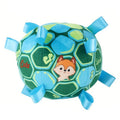 Bite-resistant plush dog toy with bells for aggressive chewers training in three colour options