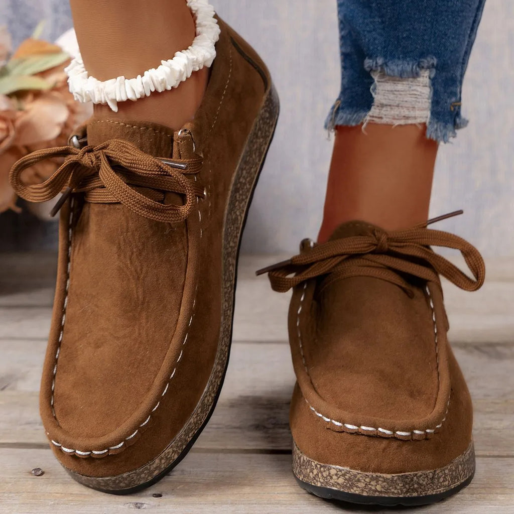 Plus size women's flat slip-on casual shoes with elastic band, round toe, PU upper, available in multiple colours