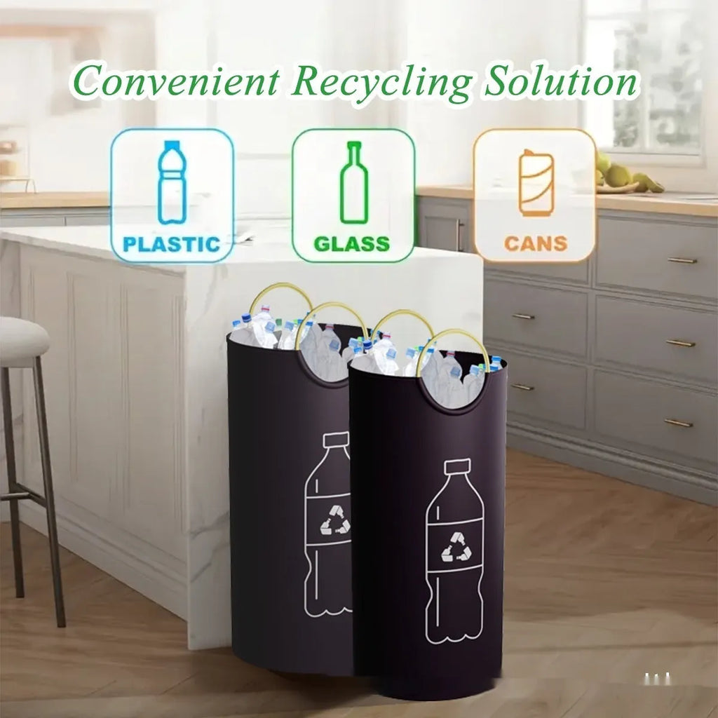 Round portable trash can with 38x72cm dimensions in PP material for office and outdoor use