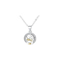 Sun moon couple necklace set with electroplated copper pendants on cross chains