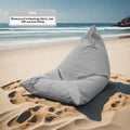 Inflatable outdoor sofa in mint green Oxford cloth, 150x100x100cm, single seat for camping or garden.