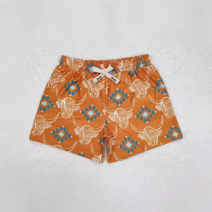 Boys' straight-leg casual shorts in a polyester fabric for summer sports and play.