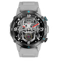 M42 smart watch in black, grey, or green with large AMOLED screen and IP68 waterproof rating.