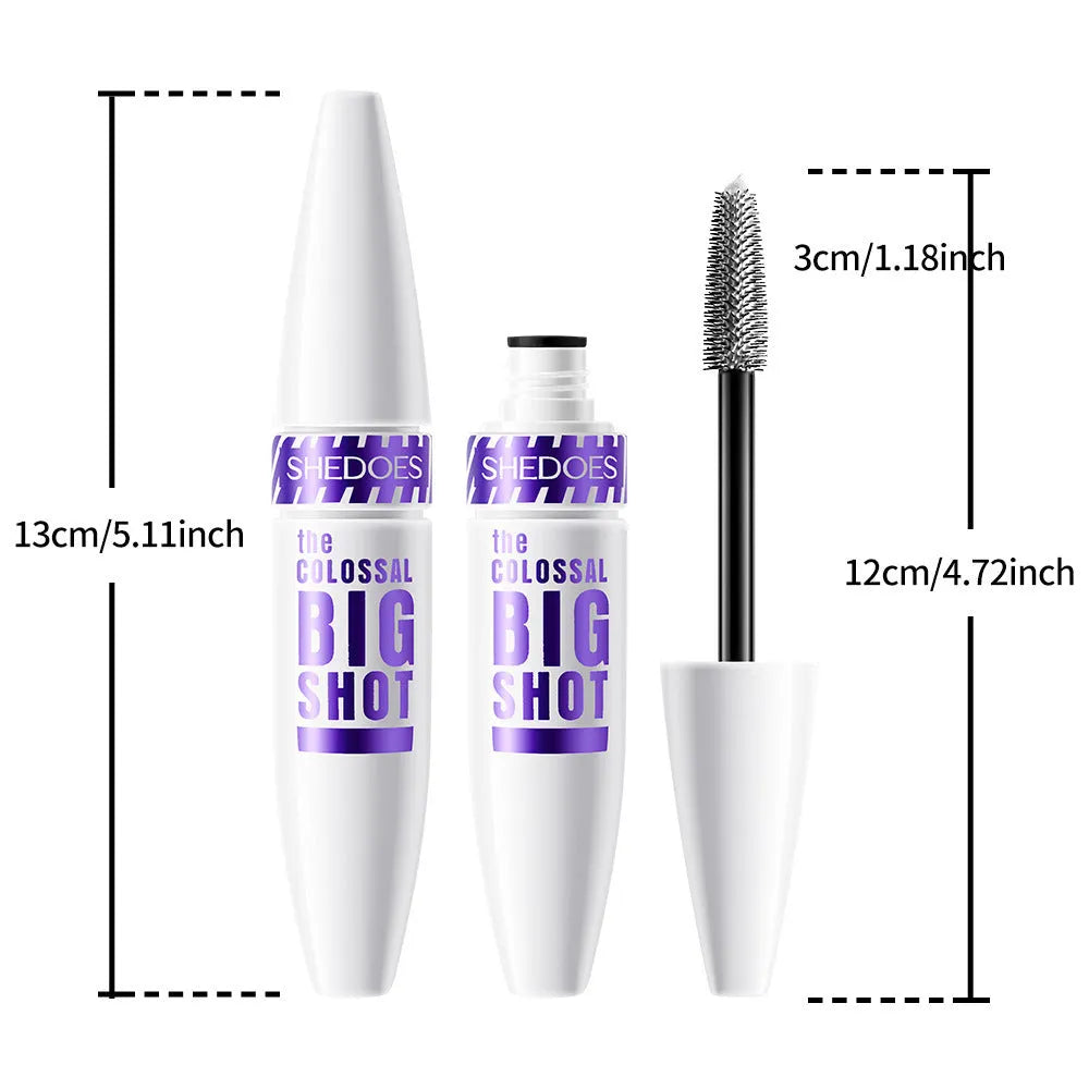 White waterproof mascara bottle with 10ML content for sweat-proof lash curling