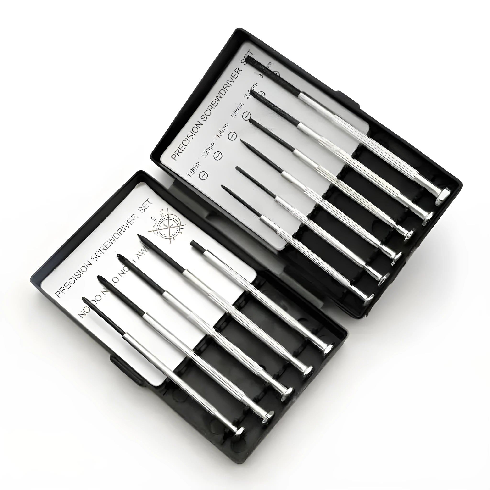 TH-6177 11-piece clock screwdriver set with cross-head and flat-head bits made from 45# steel.