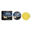 Ceramic car wax coating paste 100g in pot with sponge on dark surface for scratch repair