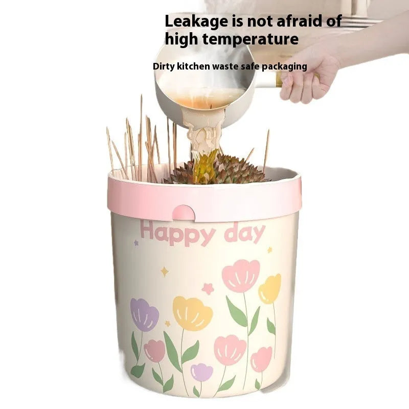 Pink degradable drawstring bin bags with argy wormwood for mosquito repellent, size 44cm by 48cm.