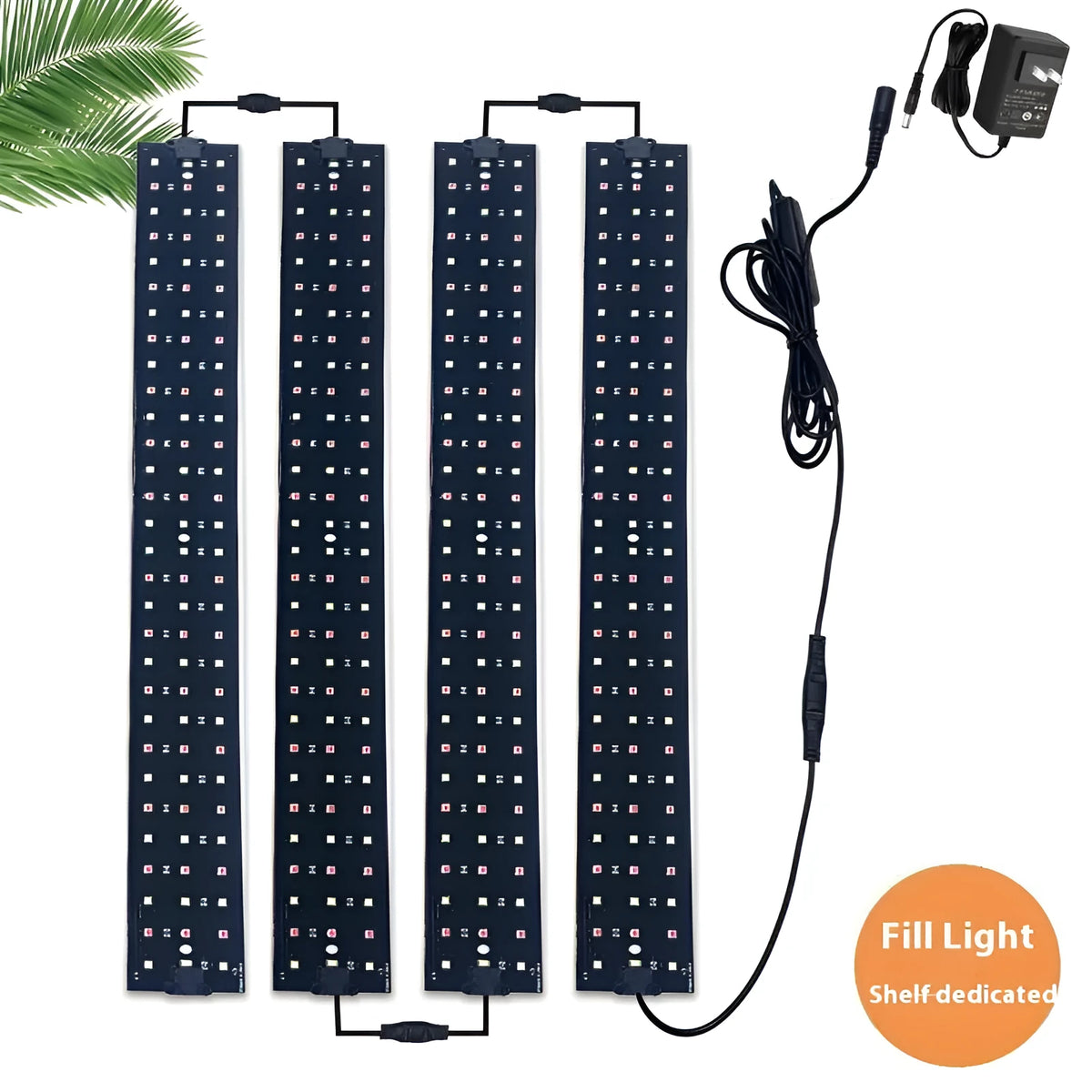 LED full spectrum plant growth lamp with 546 LED beads, warm pink light, aluminium shell, dimming and timing