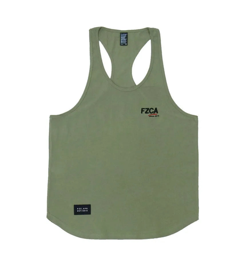 Men's cotton fitness vest in multiple colours for summer running and gym training