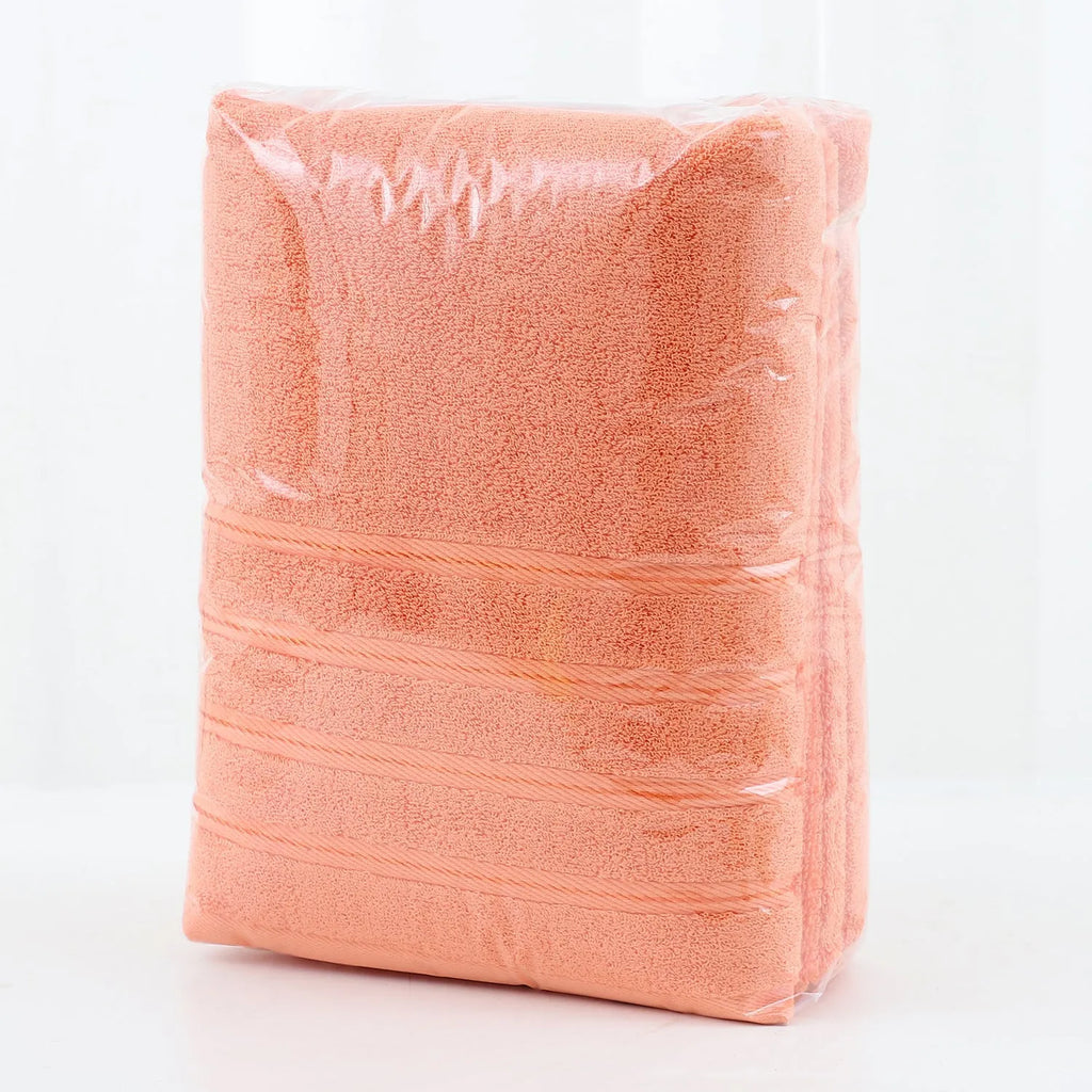 Combed cotton six-piece towel set in multiple colours including black, white, maroon, lavender, and light pink