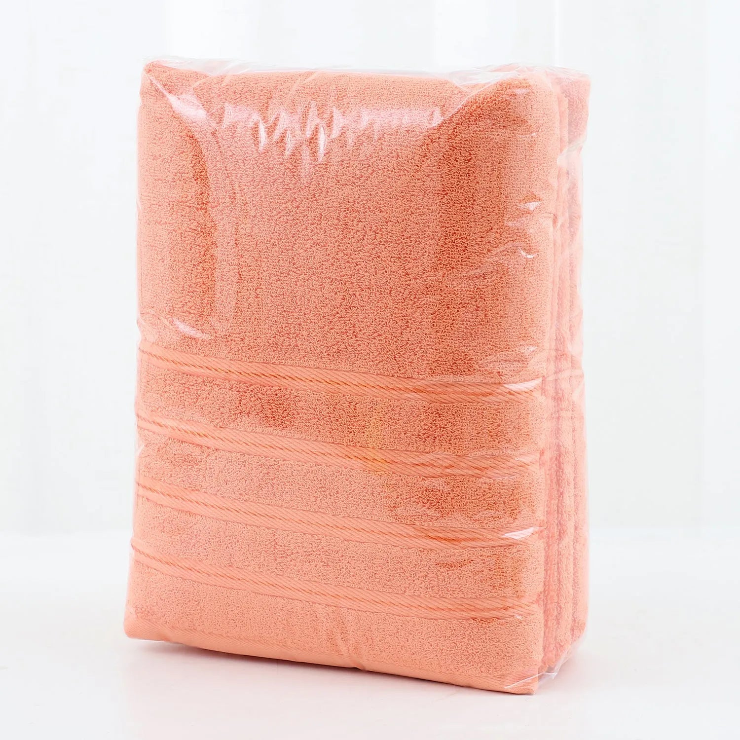 Combed cotton six-piece towel set in multiple colours including black, white, maroon, lavender, and light pink