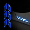 17mm reflective car bumper tape in blue and yellow options for universal vehicle application