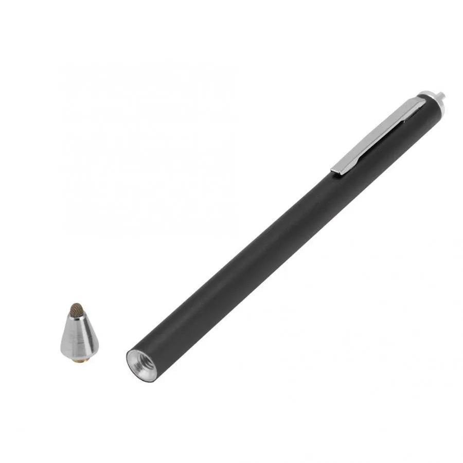 Black metal stylus with a fine 6.9mm tip for touchscreen phones and tablets
