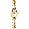 Luxury retro octagonal women's quartz watch in steel gold with 17.5mm dial, mineral glass, and alloy strap