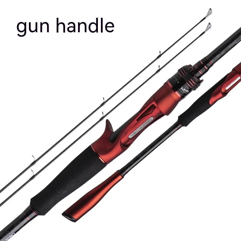 Carbon ultralight fishing rod showing straight handle and pikestaff style options in 210cm and 240cm lengths.
