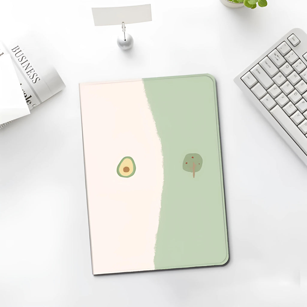Literary Avocado tablet case for iPad Pro, Air, Mini – book style cover with pen slot