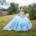 Girls' long small trailing lace mesh bubble skirt in Bean Pink with polyester lining, full front view
