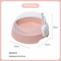 Round PP plastic cat litter box in mint green or soft fog pink colour, available in large and small sizes