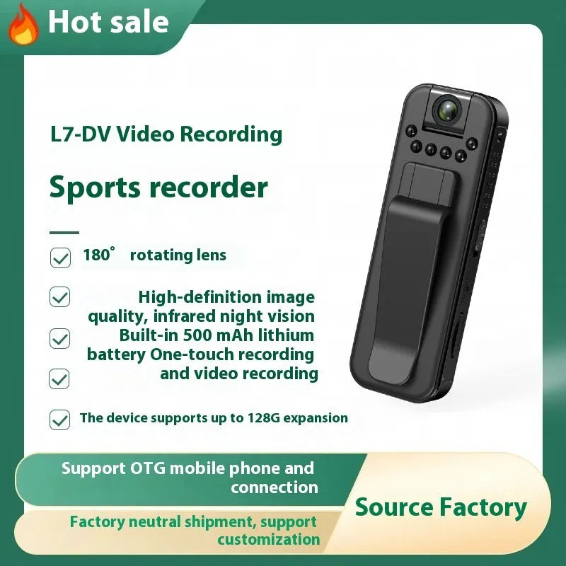 L7 HD infrared security camera with night vision capability and Wi-Fi connectivity