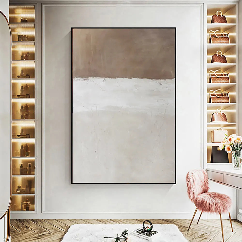 Handmade oil painting canvas wall art abstract modern simple colour contrast rolled frameless unstretched for home living room decor